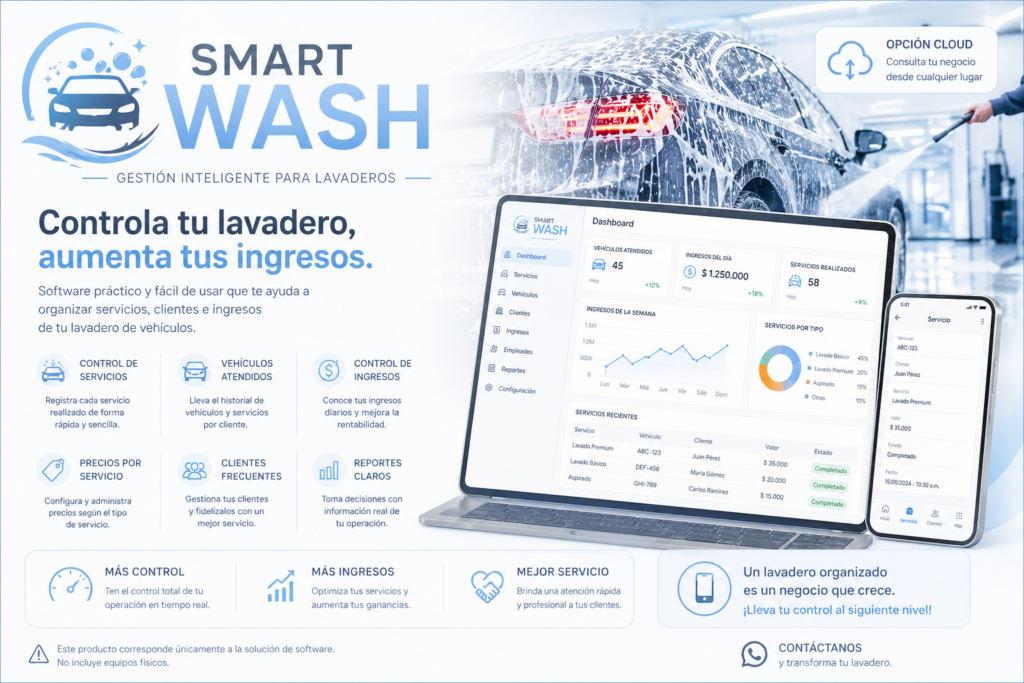 Smart Wash – Gestión para Lavaderos de Vehículos